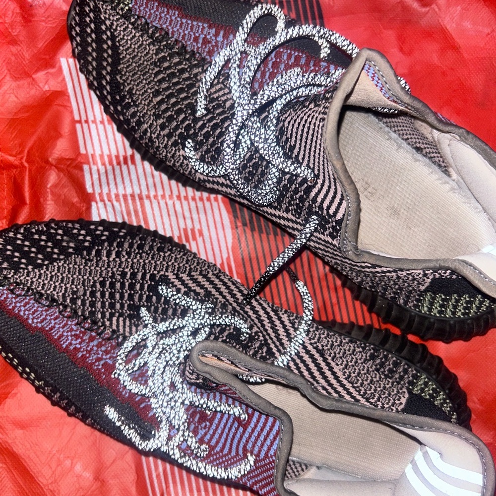 Yeezy Black and Brown Knit Sneakers